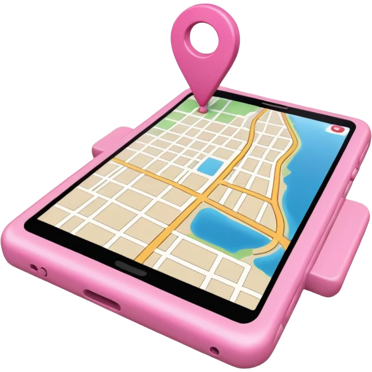 pink gps map emoji