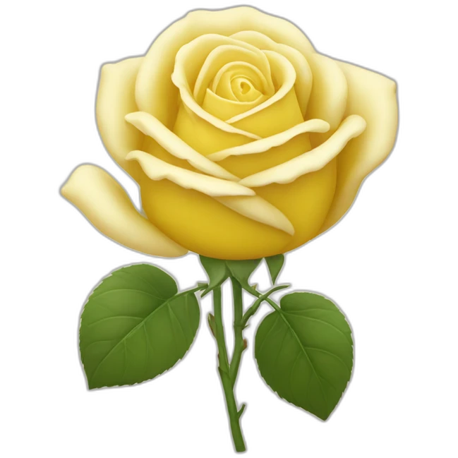 Fleur rose jaune blanche emoji