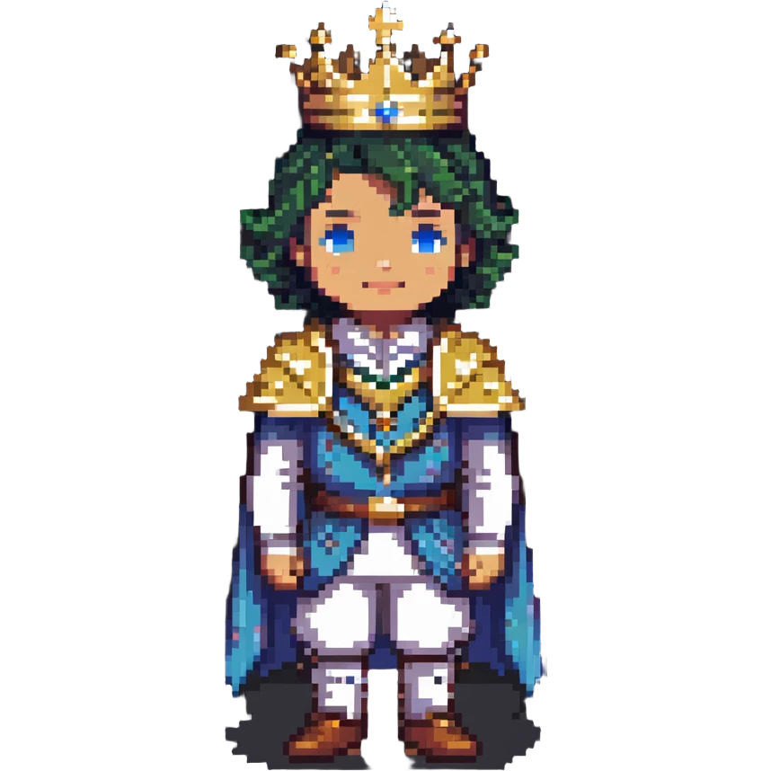 prince with crown and regal clothing emoji