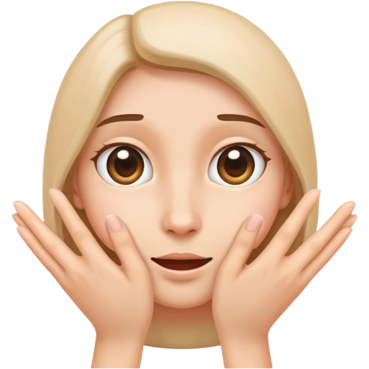 face peeking through hands, playful expression emoji