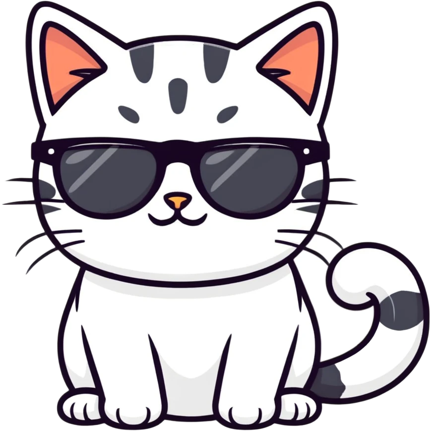 Cat with sunglasses emoji