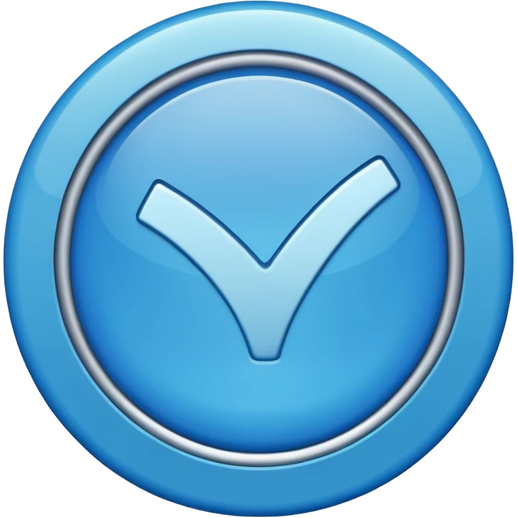 Blue tick mark carcle emoji