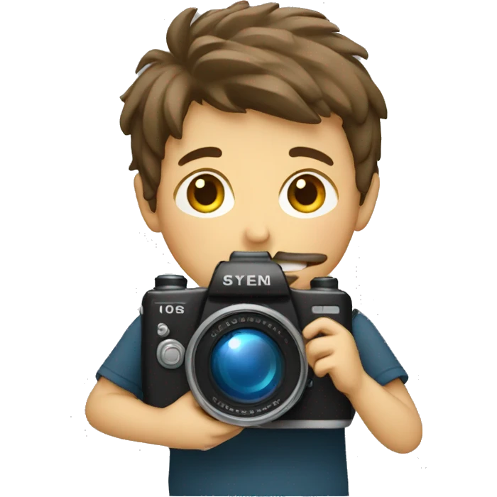 Boy with camera emoji