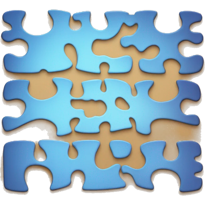 Jigsaw shapes with gaps emoji