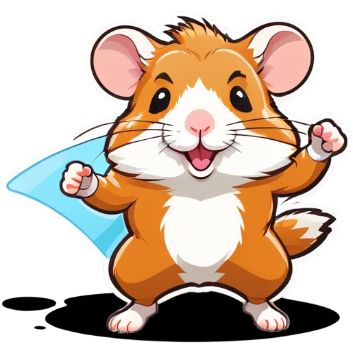 Musculer hamster running emoji
