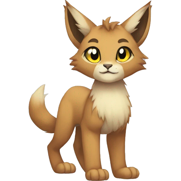 Anthropomorphic Furry-Sona-Fakemon Lynx-Caracal Full Body emoji