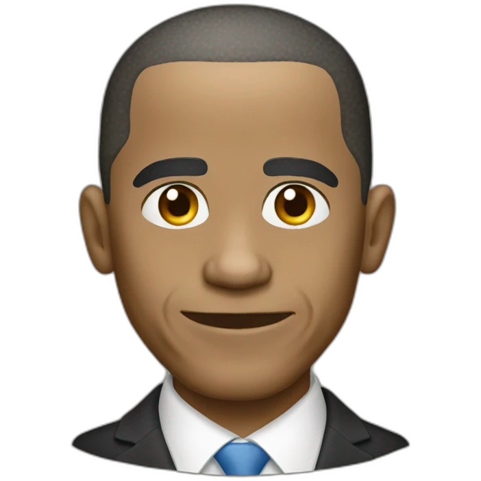Obama but is white emoji