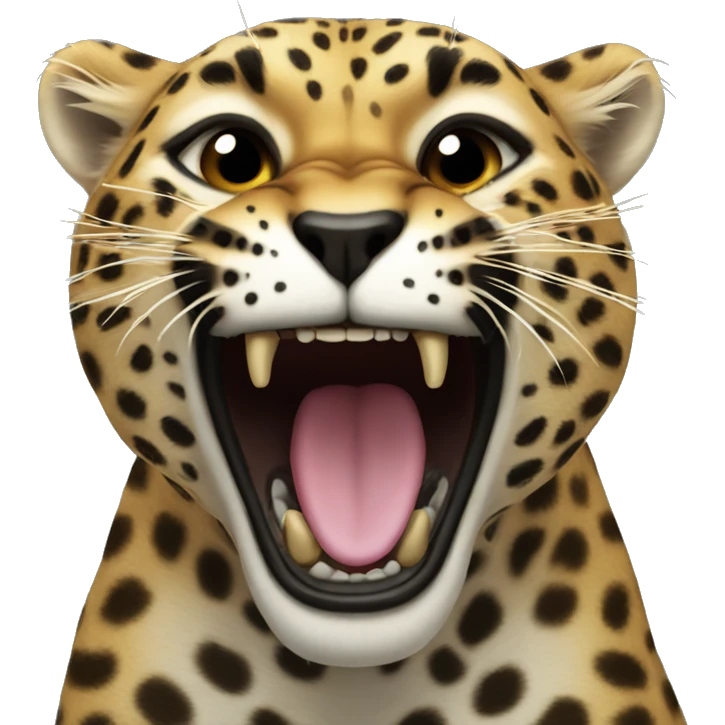 Leapord screaming  emoji