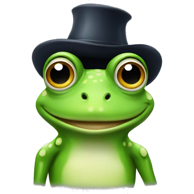 frog with a hat emoji