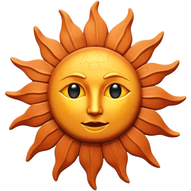 Terracotta sun  emoji