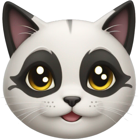 Black cat who Wink  emoji