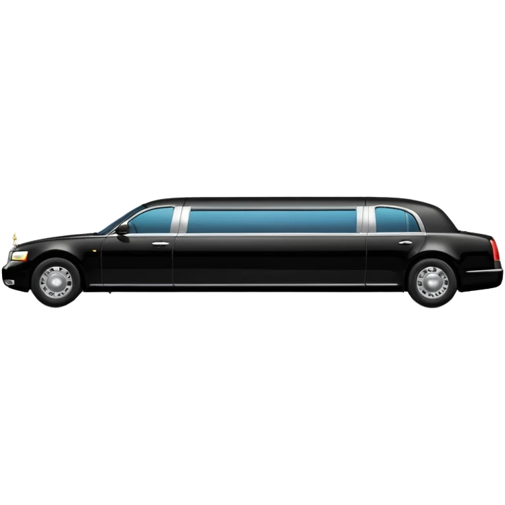 Long black limousine emoji