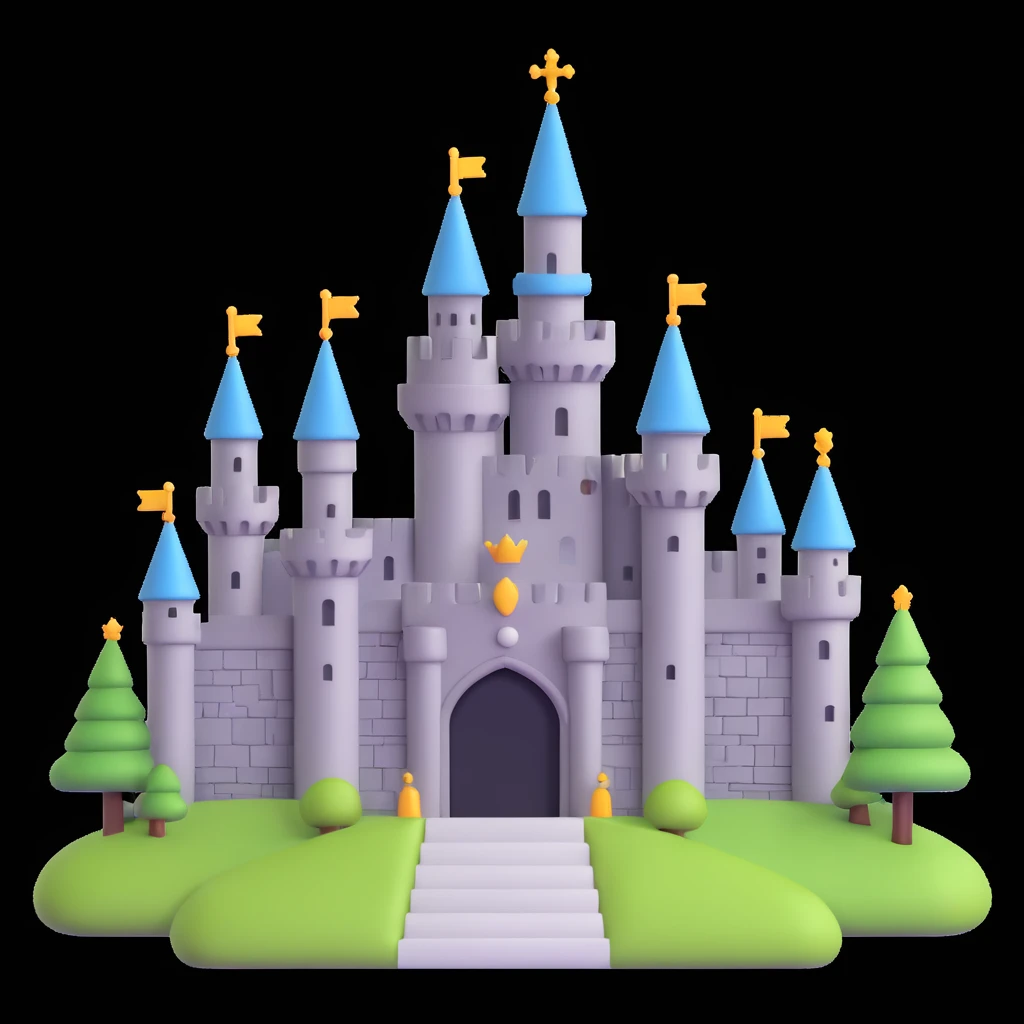 king and queen, castle background emoji