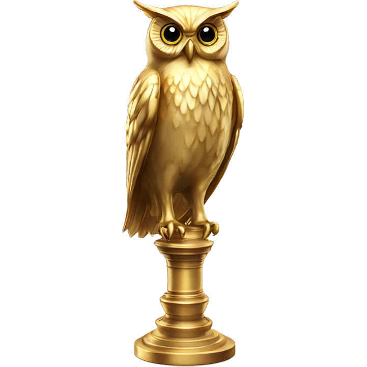 Dumbledore's owl gold skinny tall lectern  with candles emoji