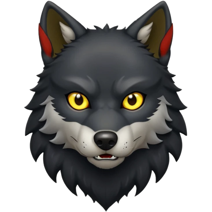 i want an black wolf it should look dangerous emoji