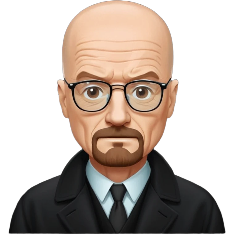 Walter white in coat and black glasses  emoji