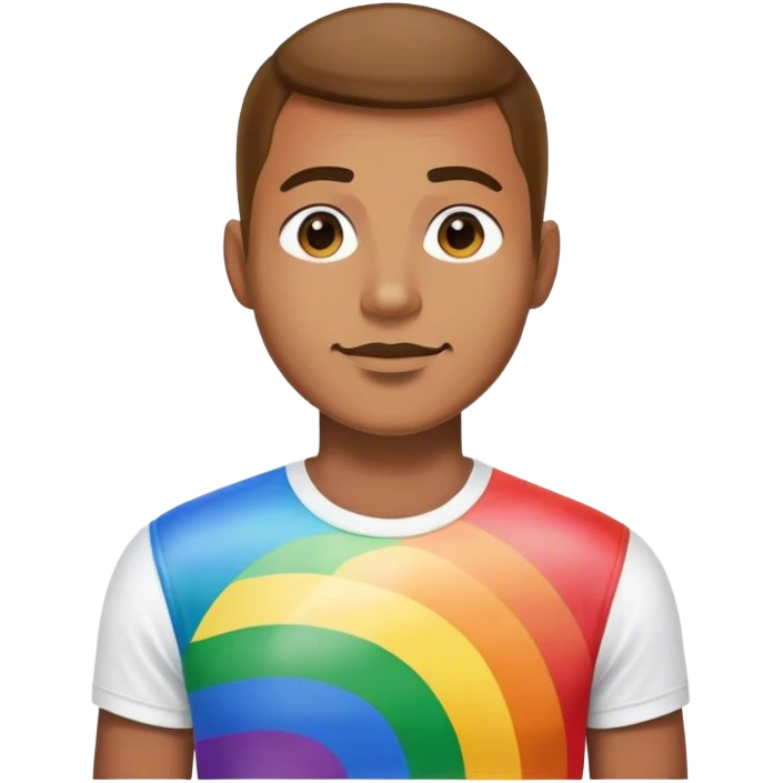 rainbow shirt man emoji