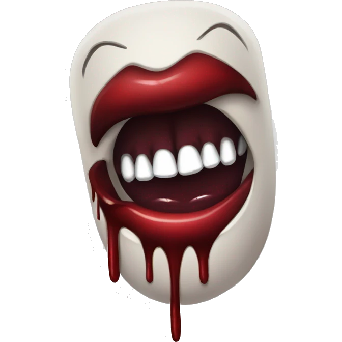 vampire bloody lips emoji