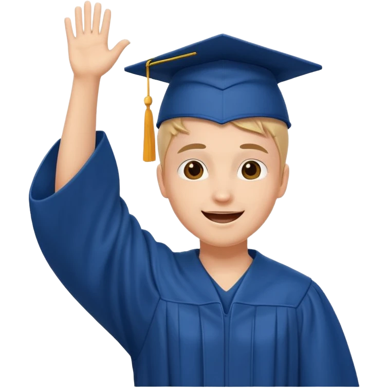 happy student raising arms emoji
