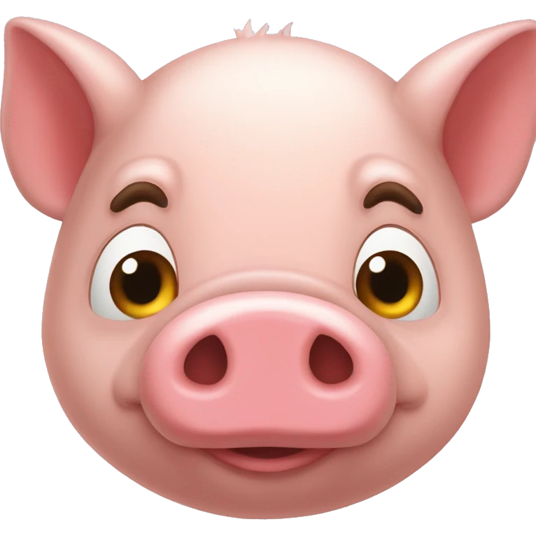 une tête de cochon qui rit emoji