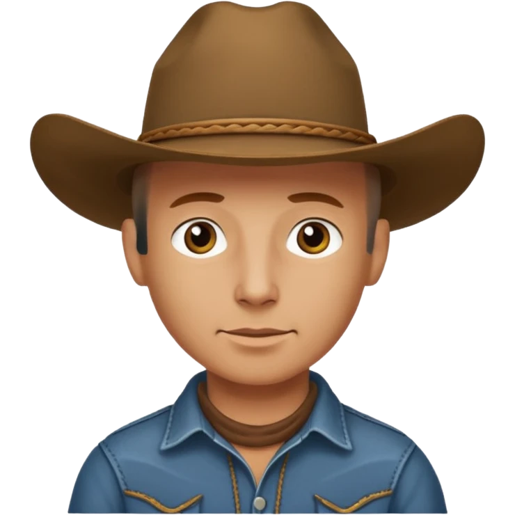 cow boy bald emoji
