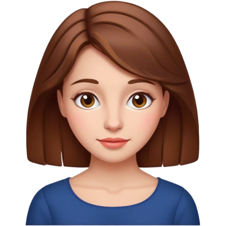 una mujer coqueta pelo castaño emoji