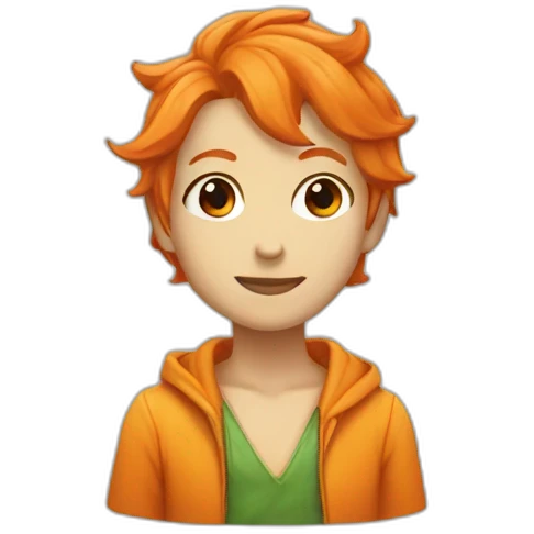 Nami with orange hair emoji