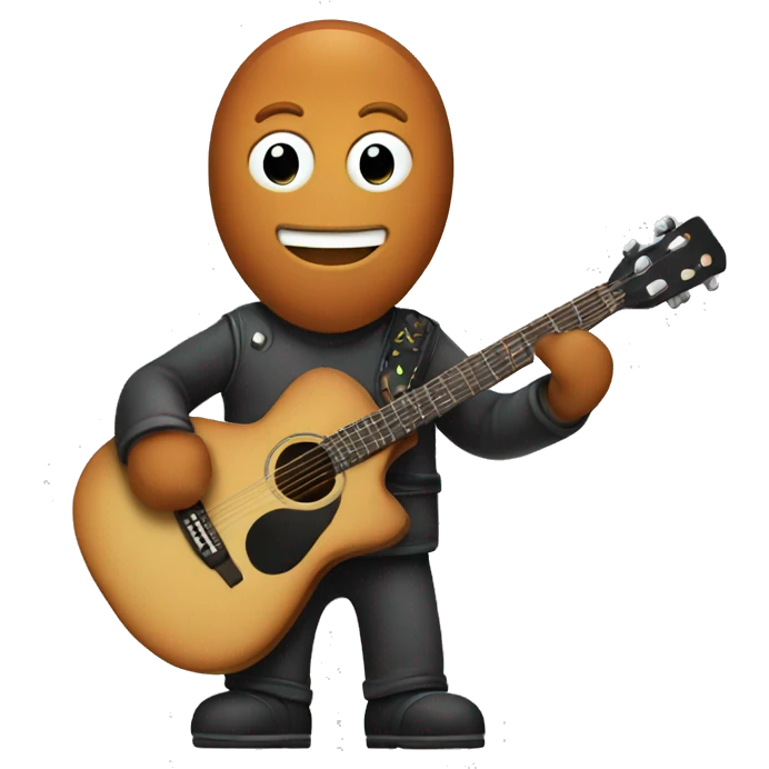 gingerman with a guitar emoji