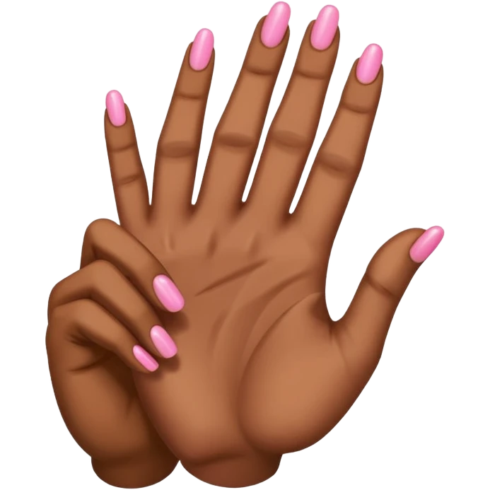 Brown skin hand doing a pinky promise emoji