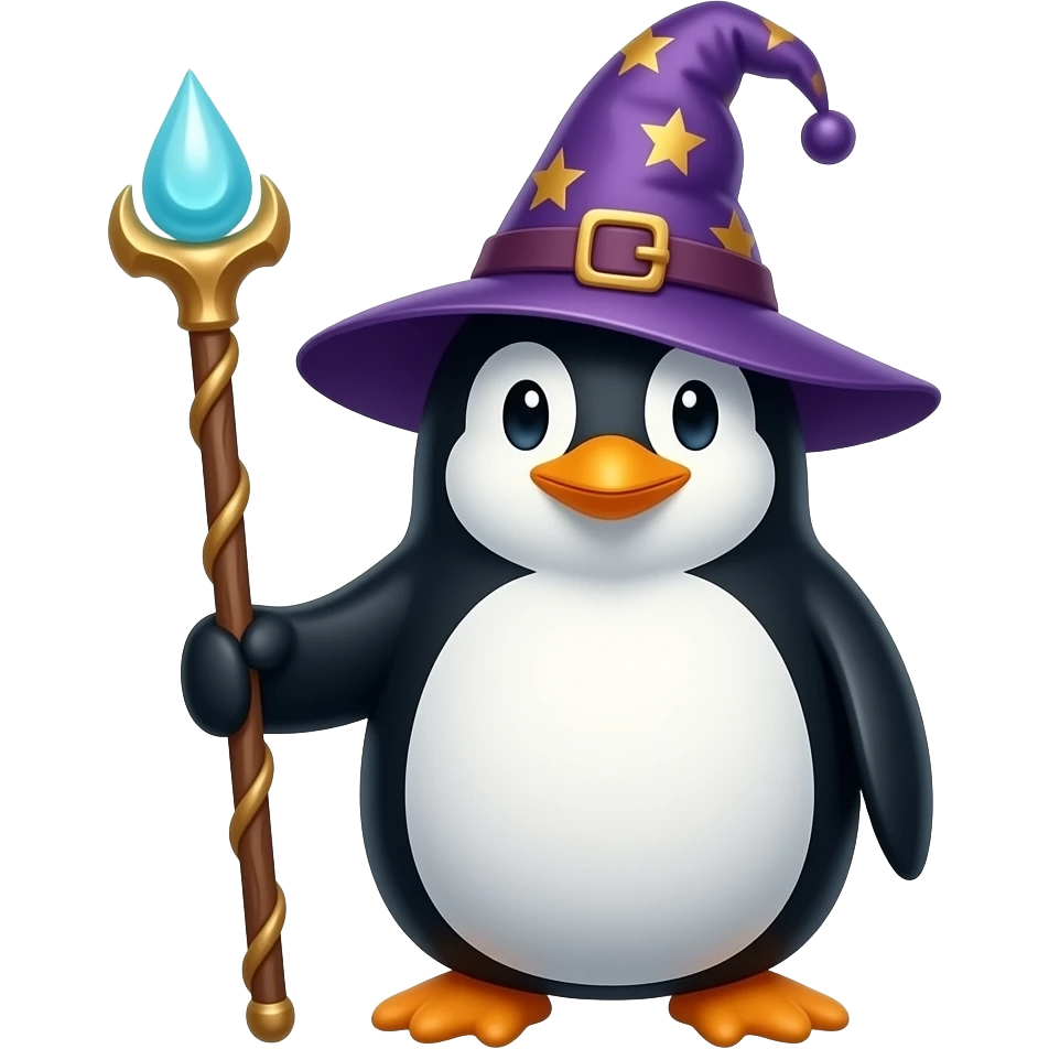 Penguin Wizard emoji