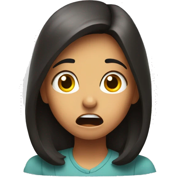 Girl being shocked emoji
