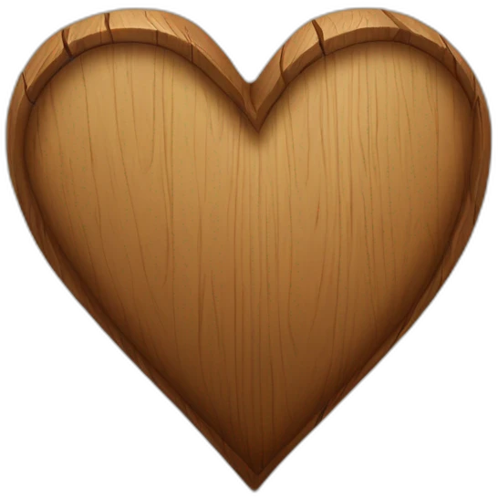 wooden heart emoji