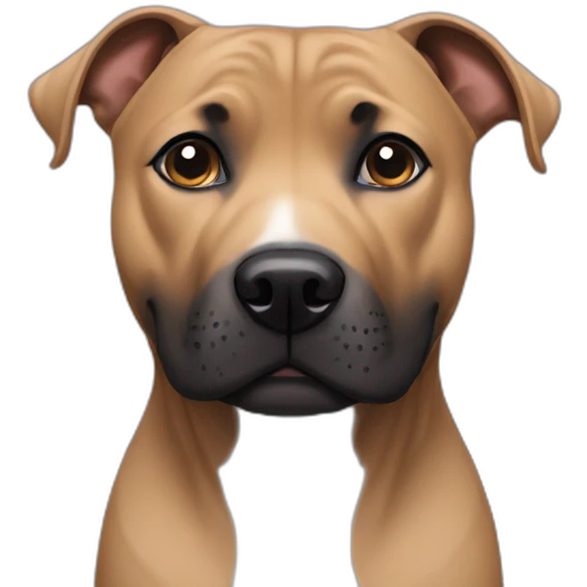 black staffy dog emoji