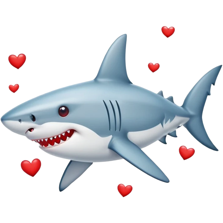 Shark with hearts emoji