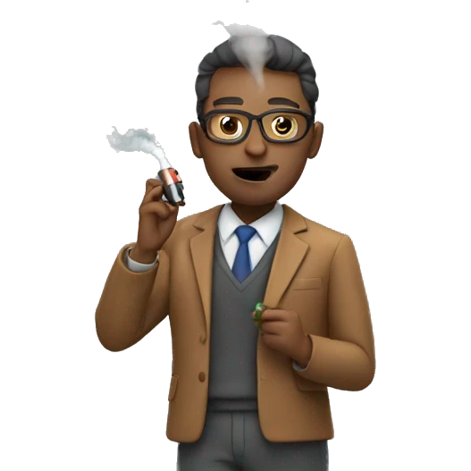 Teacher vaping emoji