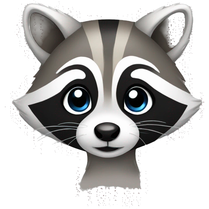 Cute raccoon emoji