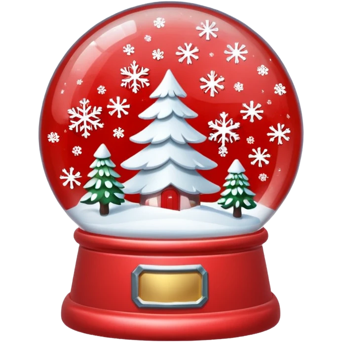 Red Snow Gloebe emoji