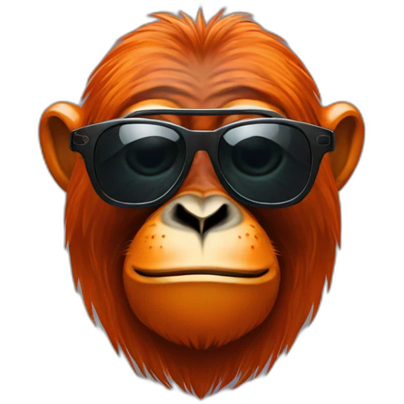 orang-outan with sunglasses emoji