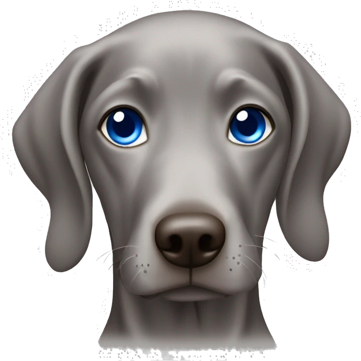 Weimaraner with blue eyes emoji