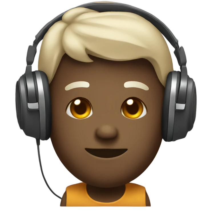 Emoji wearing headphones and relaxed emoji