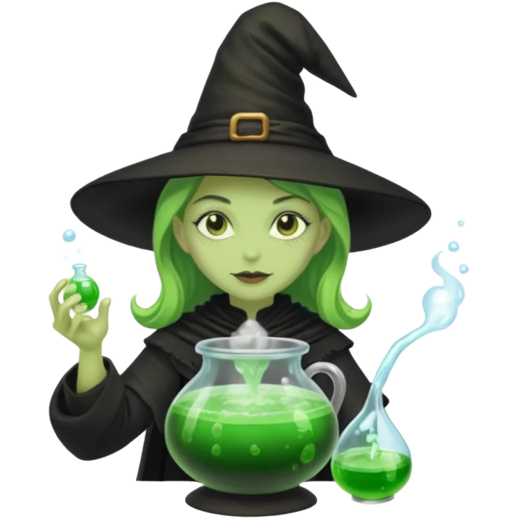 green witch cooking potion emoji