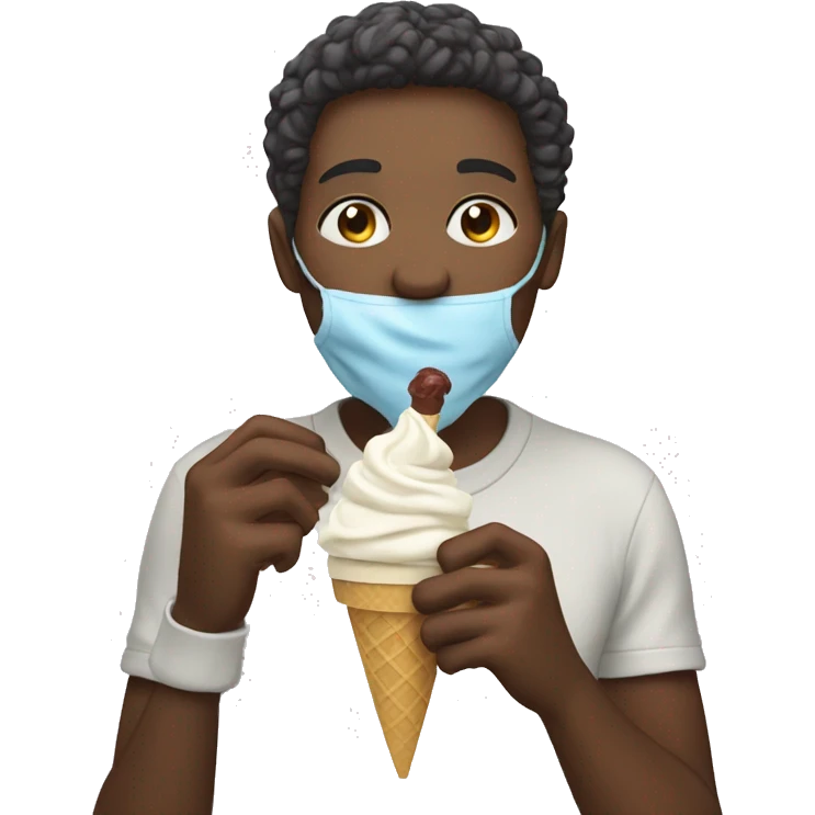 person eating ice cream  emoji