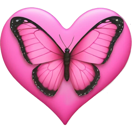 Pink heart with butterfly  emoji