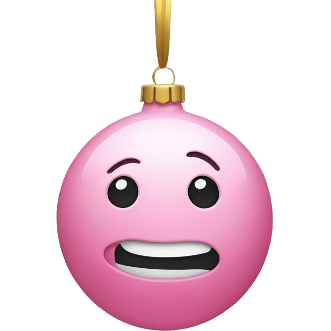 a pink ornament  emoji
