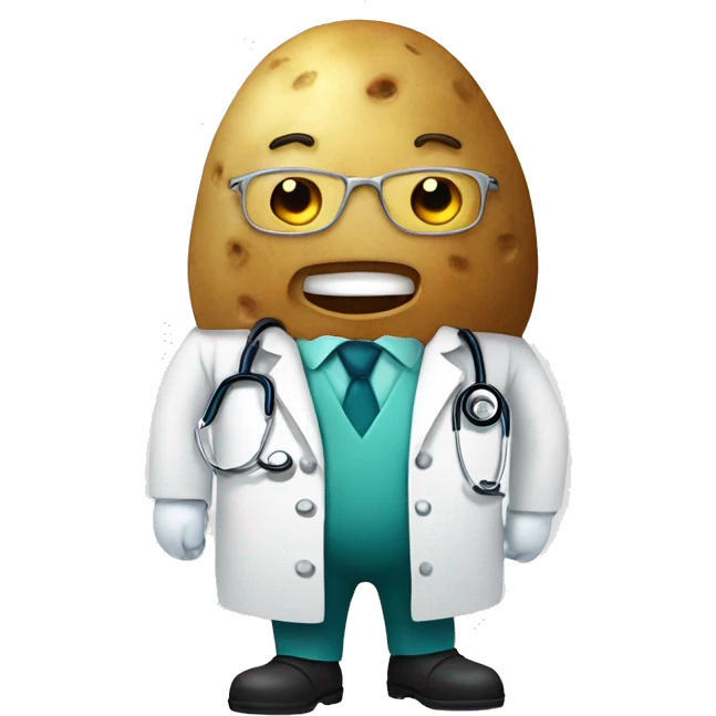 Potato act like a doctor emoji