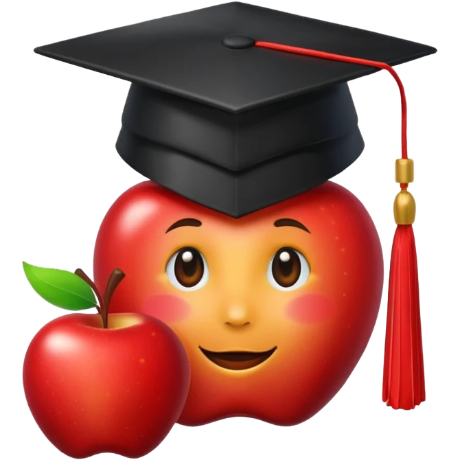 black grad cap apple emoji emoji