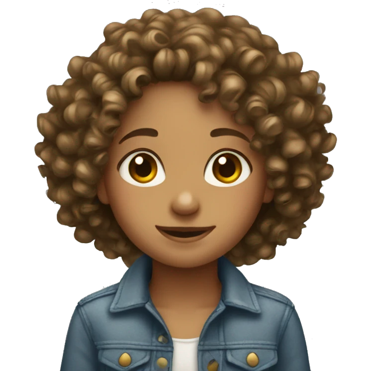 Curly haired girl emoji