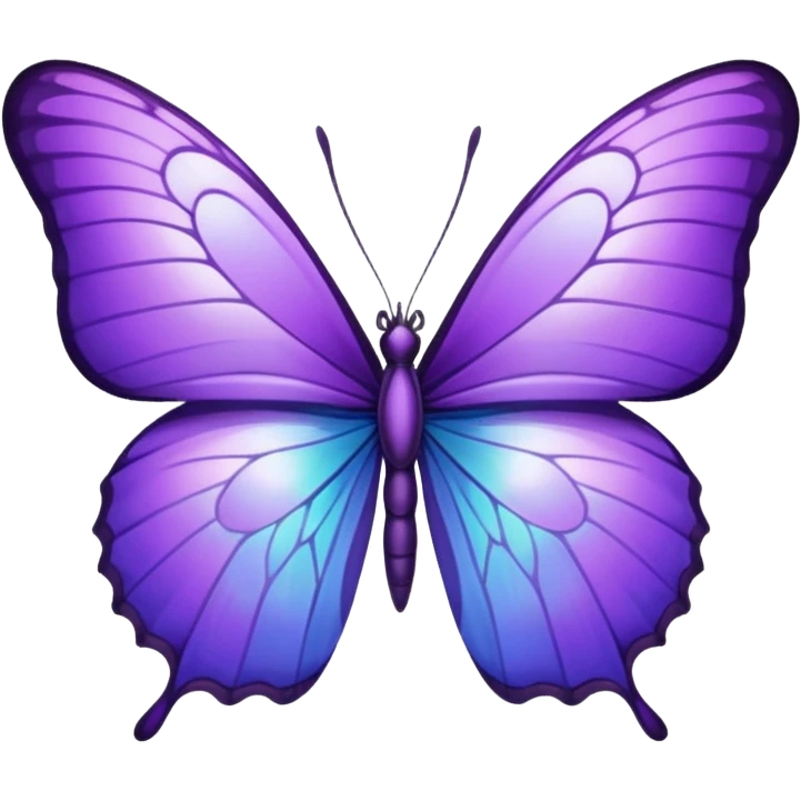 Purple butterfly with sharp ends on each wing emoji