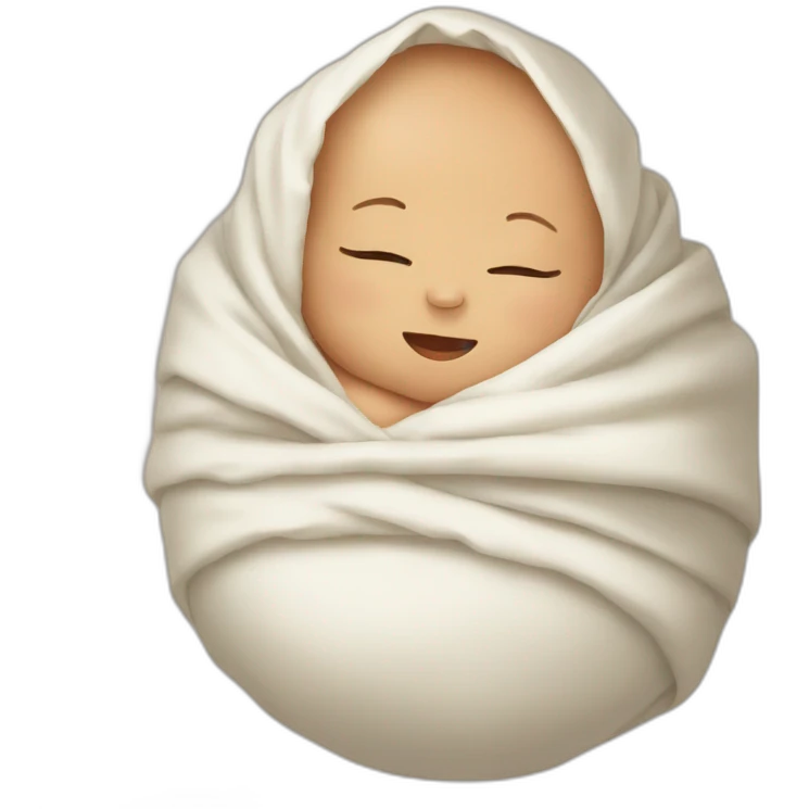 Swaddled baby emoji