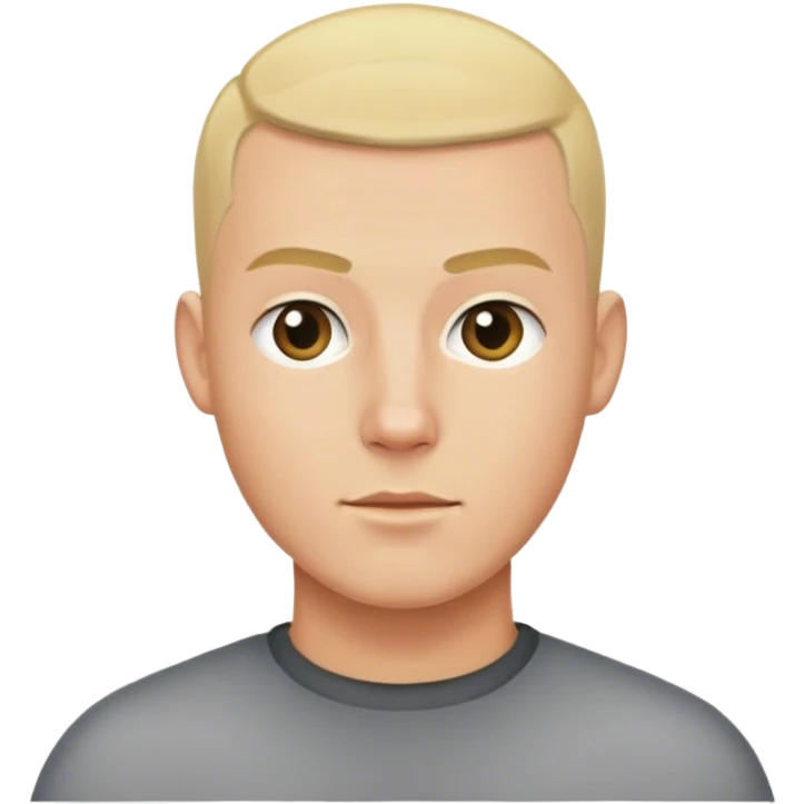 man with blonde buzz cut emoji